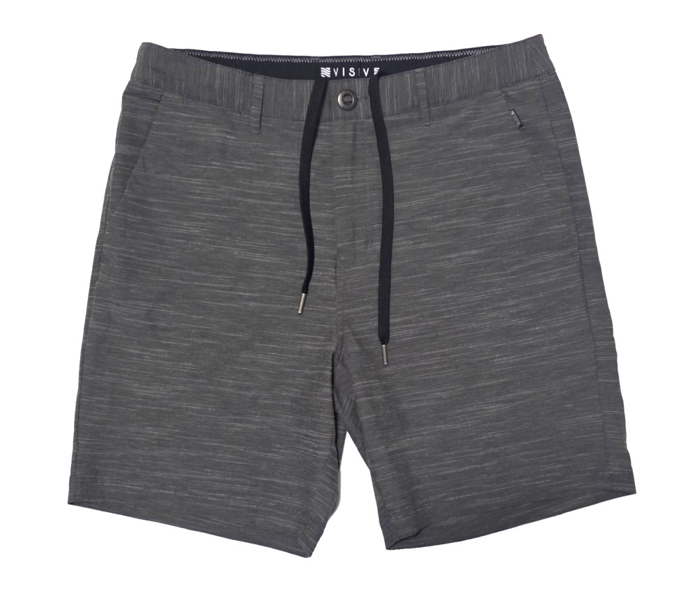 VISIVE Men's Hybrid Board Shorts Sz 32 Charcoal Grey Heathered Stretch Short